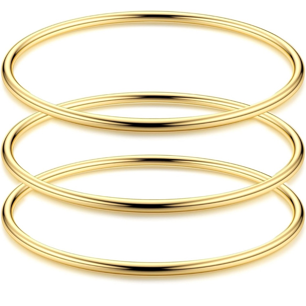 3 Bangles (14k gold plated)